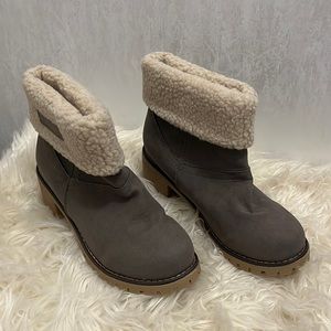 NWT faux suede booties